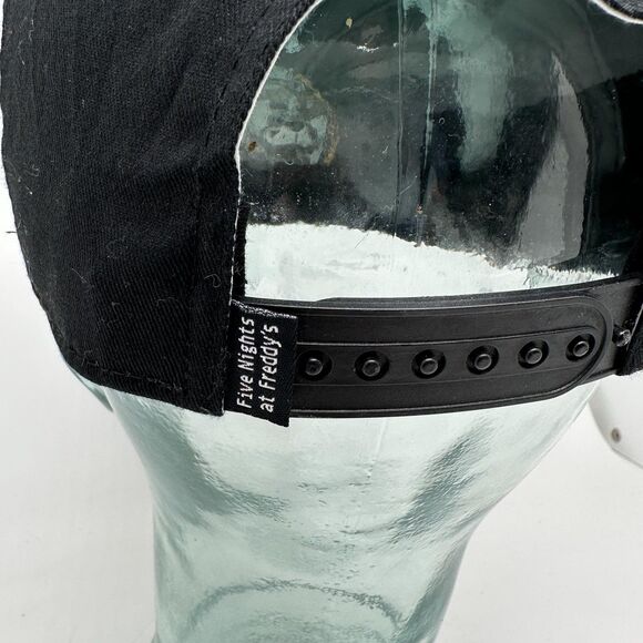 Five Nights at Freddy's Hat Cap Snap Back Black Freddy Fazbear Pizza Patch Mens - Picture 5 of 8